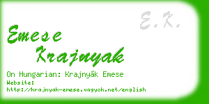 emese krajnyak business card